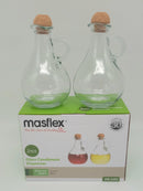 Masflex CondiSet 2pc ZW-2202 | Glass Condiment Dispenser