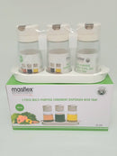 Masflex CondiSet 3pc ZX-820 | Multi-Purpose Dispenser with Tray