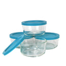 Masflex FoodKeep Round 4pc FE-230G (230ml) | Borosilicate Glass Food Container with Lid