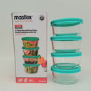 Masflex FoodKeep Round 4pc FE-230G (230ml) | Borosilicate Glass Food Container with Lid