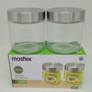 Masflex Jar  2pc (800ml) QM-0402 | Glass Jar with Metal Lid