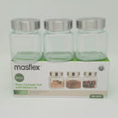 Masflex Canister Set 3pc ZW-3479 | Glass Canister Set with Metal Lid