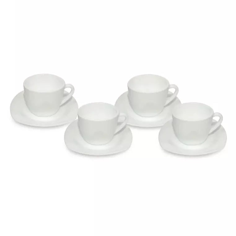 Masflex Cups & Saucers Opal 8pcs  GB-0942 | Opal Cups & Saucers Set