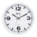 Asahi Clock AD146-WT Round Plastic Frame 16"