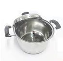 Casserole 55S Pot Black Handle 4107 24CM Stainless