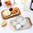 Plate 55S 4 Division 9401-S With Cover Rectangle Stainless