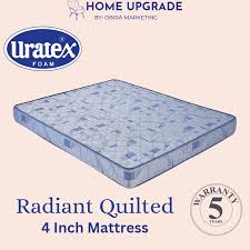 Foam Uratex Quilted 4x48x75 Radiant Mattress
