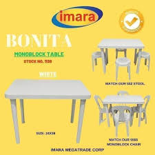 Table Imara Bonita 1138 24x38 White