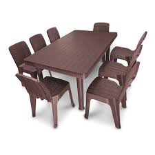 Jolly Table Rattan 2060 36"x60" 8 Seater Brown