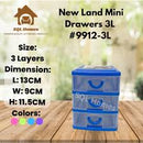 Drawer Mini Newland 9912-3 3 Layer Transparent