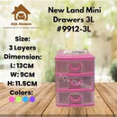 Drawer Mini Newland 9912-3 3 Layer Transparent