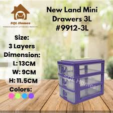 Drawer Mini Newland 9912-3 3 Layer Transparent