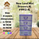 Drawer Mini Newland 9912-4 4 Layer Tramsparent
