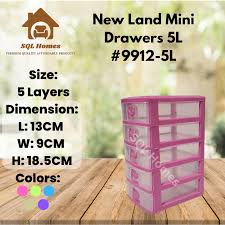 Drawer Mini Newland 9912-5 5 Layer Transparent