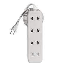 Extension Cord Royu 3Gang With USB REDC123/W 3Meters