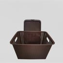 Basket Organizer 4128 Knitted 23 Liters with Cover Rectangle