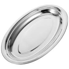 Platter 55S Deep Oval 1340 Stainless 25CM