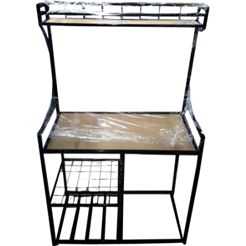 LSM Stove Stand Rack With Layer Black